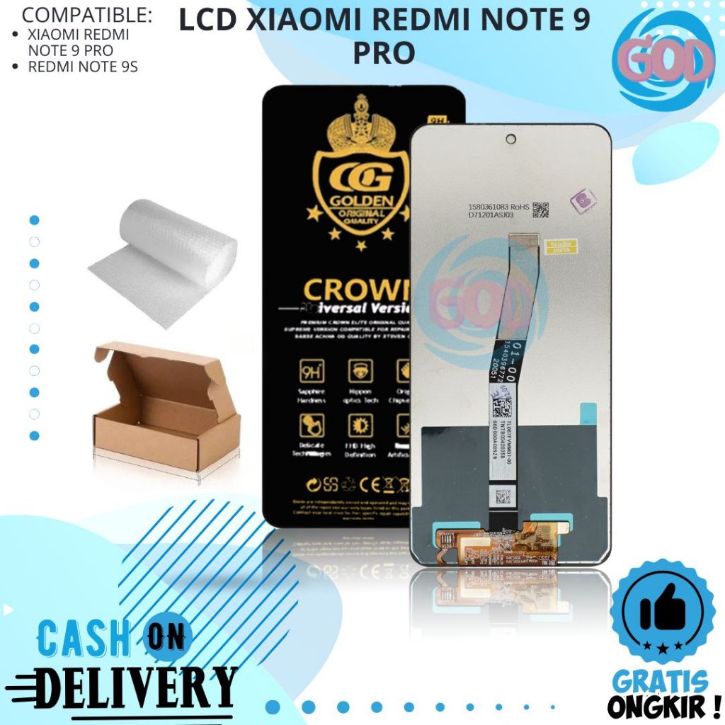 LCD TOUCHSCREEN XIAOMI REDMI NOTE 9 PRO / NOTE 9S ORI FULLSET / LCD REDMI NOTE 9S
