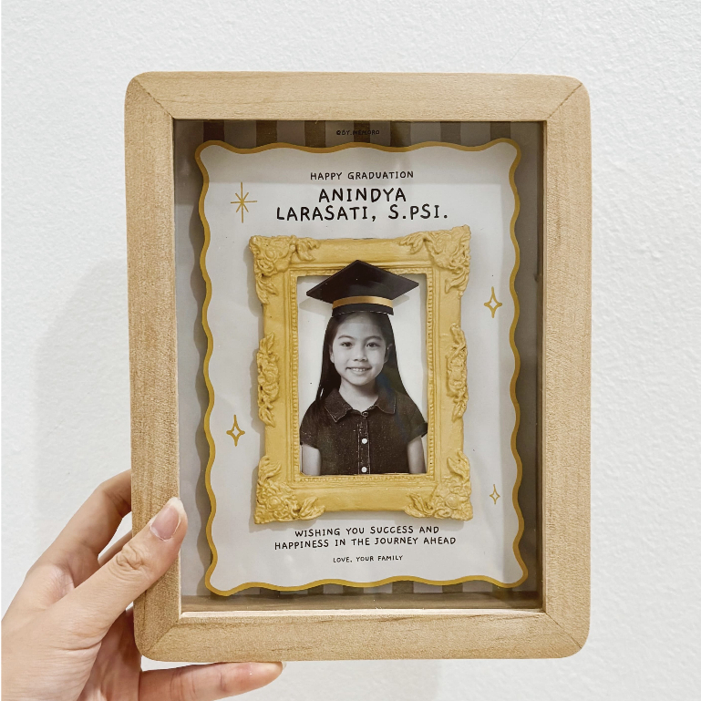 Graduation Frame | Custom Frame mix clay | Kado Wisuda Custom | Handmade 3D Paper Art mix clay | Gif