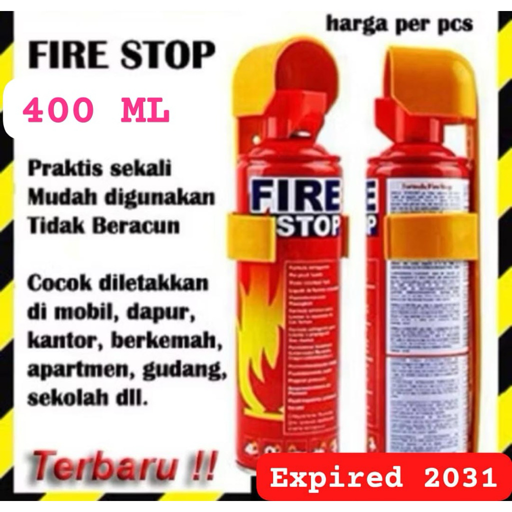 FIRE STOP / CAIRAN PEMADAM API MOBIL RUMAH GUDANG SERBA GUNA MINI 400ML RACUN API ALAT PEMADAM API