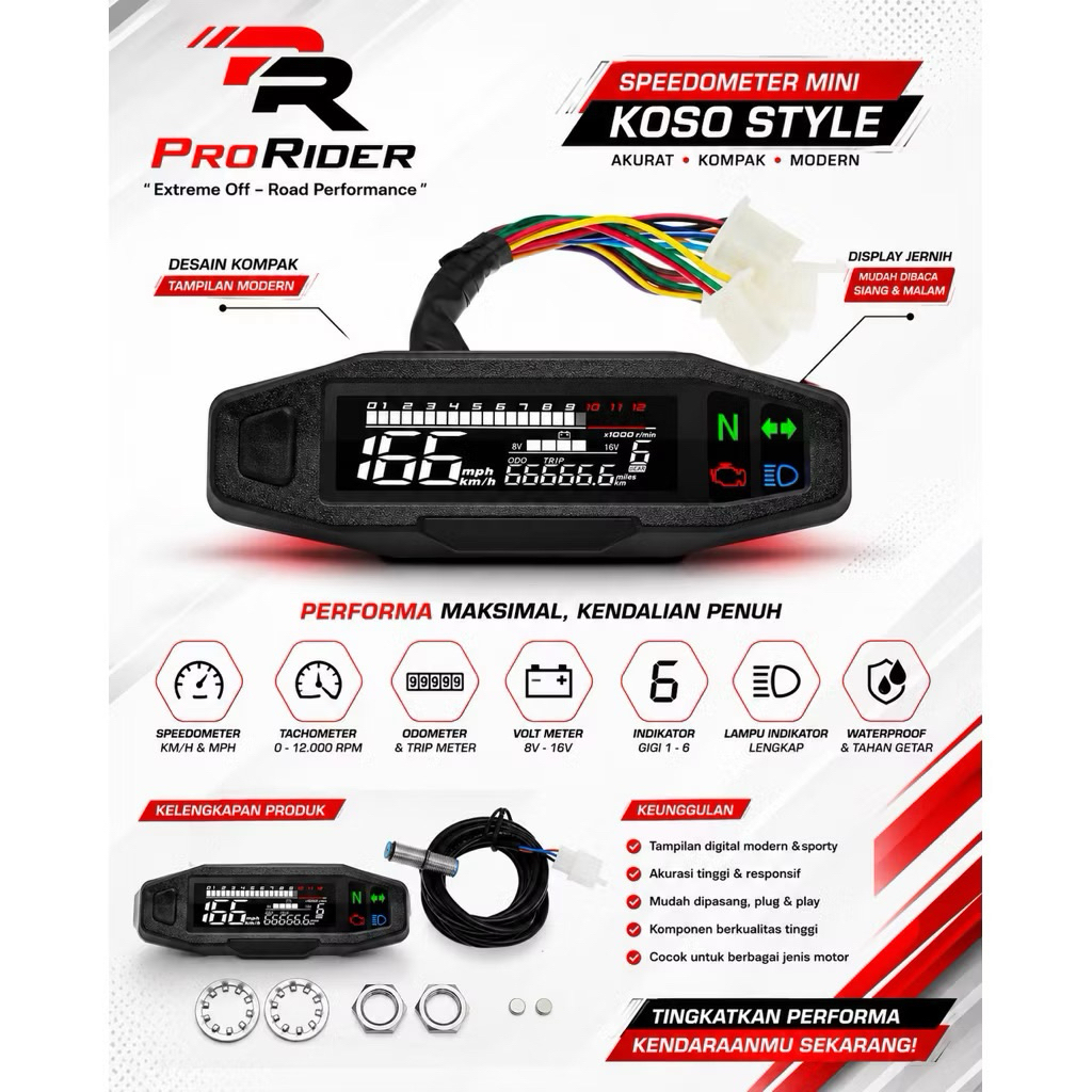 Speedometer Digital Koso Mini Speedometer crf klx wr model ktm
