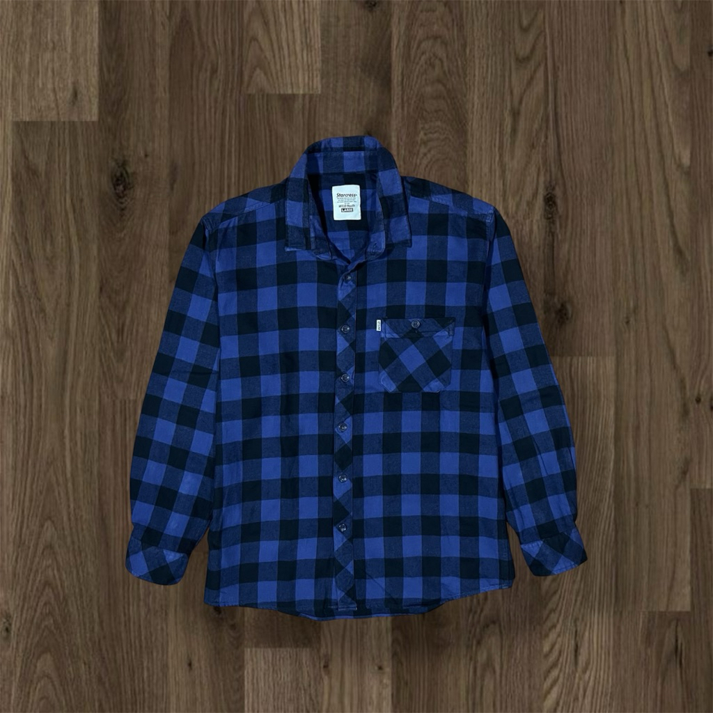 OUTER FLANNEL SHIRT PLAID WOOL STARCRS LOCALBRAND