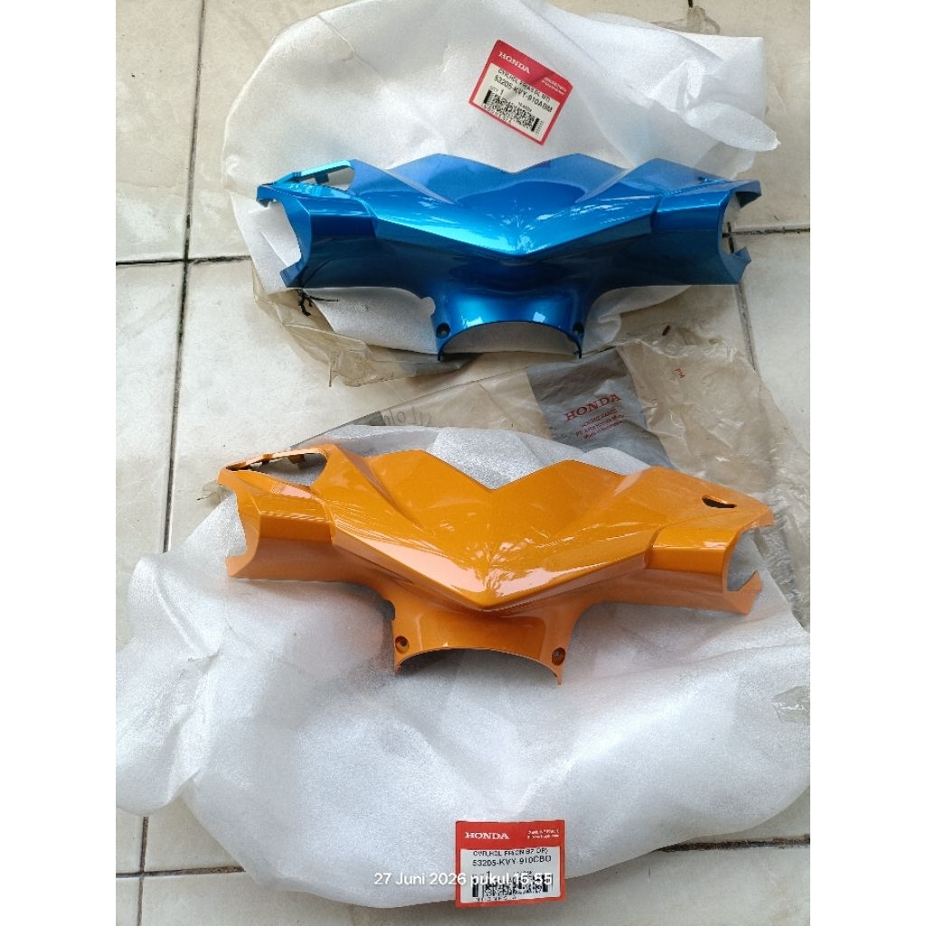 batok cover handel depan Honda beat karbu karburator original AHM 64301 kvy 960 CBO  ABM orange biru