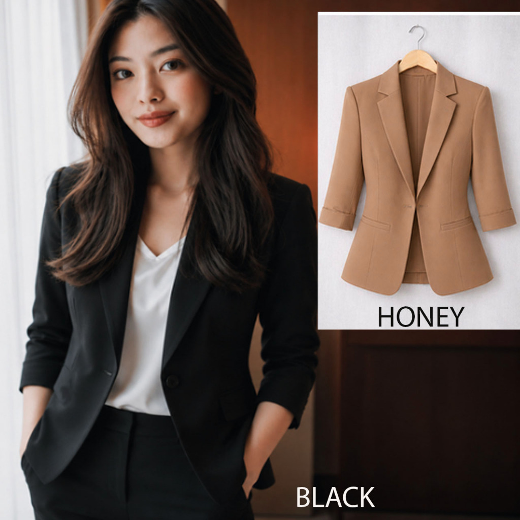 Side Pocket Blazer Elbow sleeve