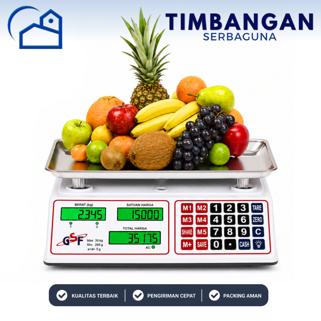 HOMESTATION - Timbangan Barang Timbangan Laundry Sembako Serbaguna Timbangan Buah Digital 30KG 40 KG