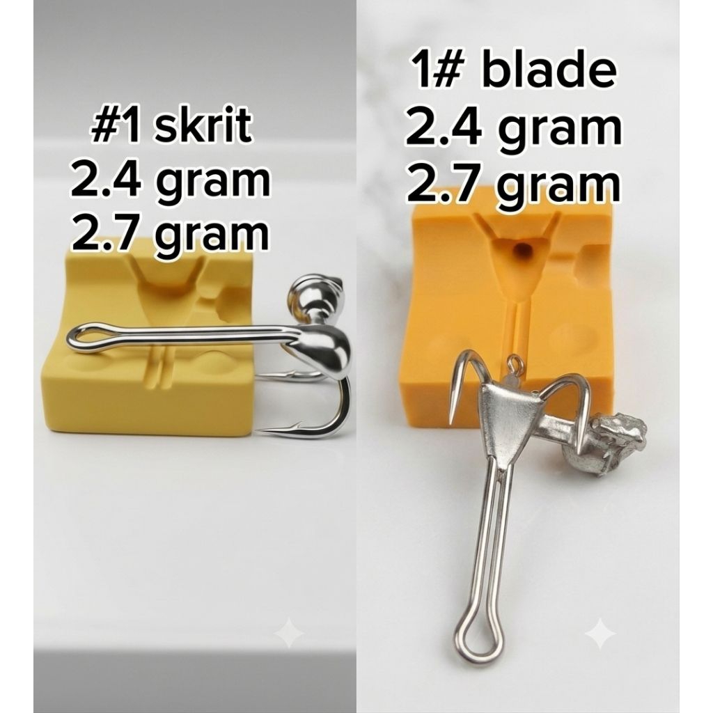 catakan timah sofrog/cetakan timah skrit/cetakan timah doble hook