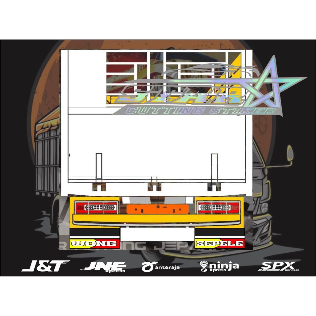 CUTTING STIKERKEPET TRUK/KEPET DUMTRUK/MUD GUARD TRUK/FARIASI TRUK/KEPET PENAHAN LUMPUR