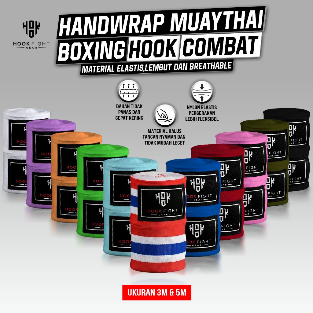 Handwrap Muay Thai Hook Fight Gear, Hand Wrap Boxing Hook, Handwrap Tinju Hook, Boxing Wrap Hook