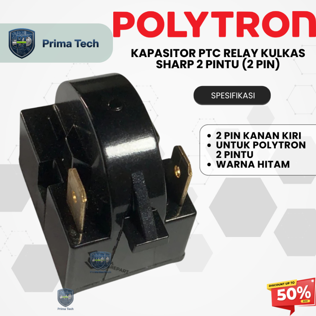 PTC RELAY KULKAS SHARP 2 PINTU (2 Pin) | RILAY KULKAS