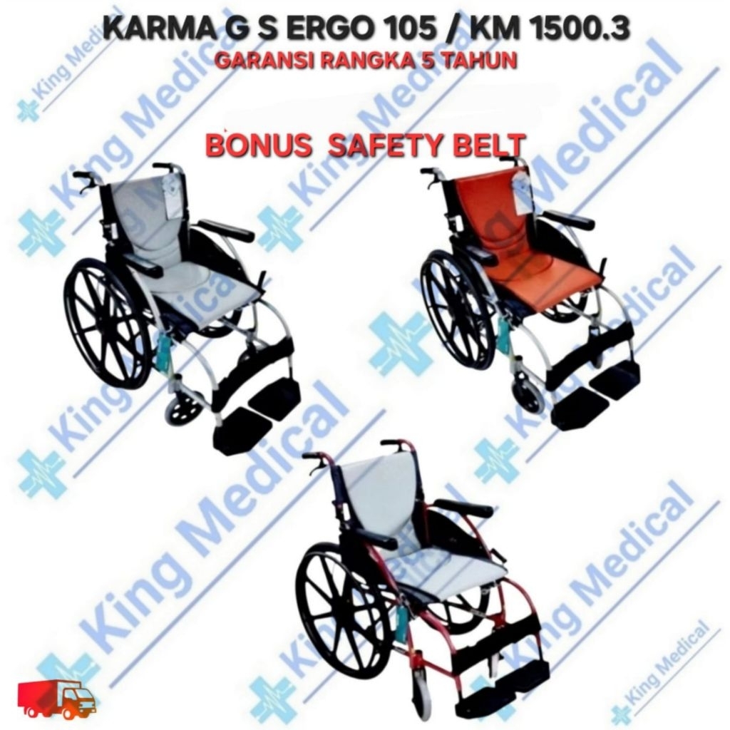 Kursi Roda Karma G S-Ergo 105 Type G KM 1500 EuKarma (Khusus EKSPEDISI)