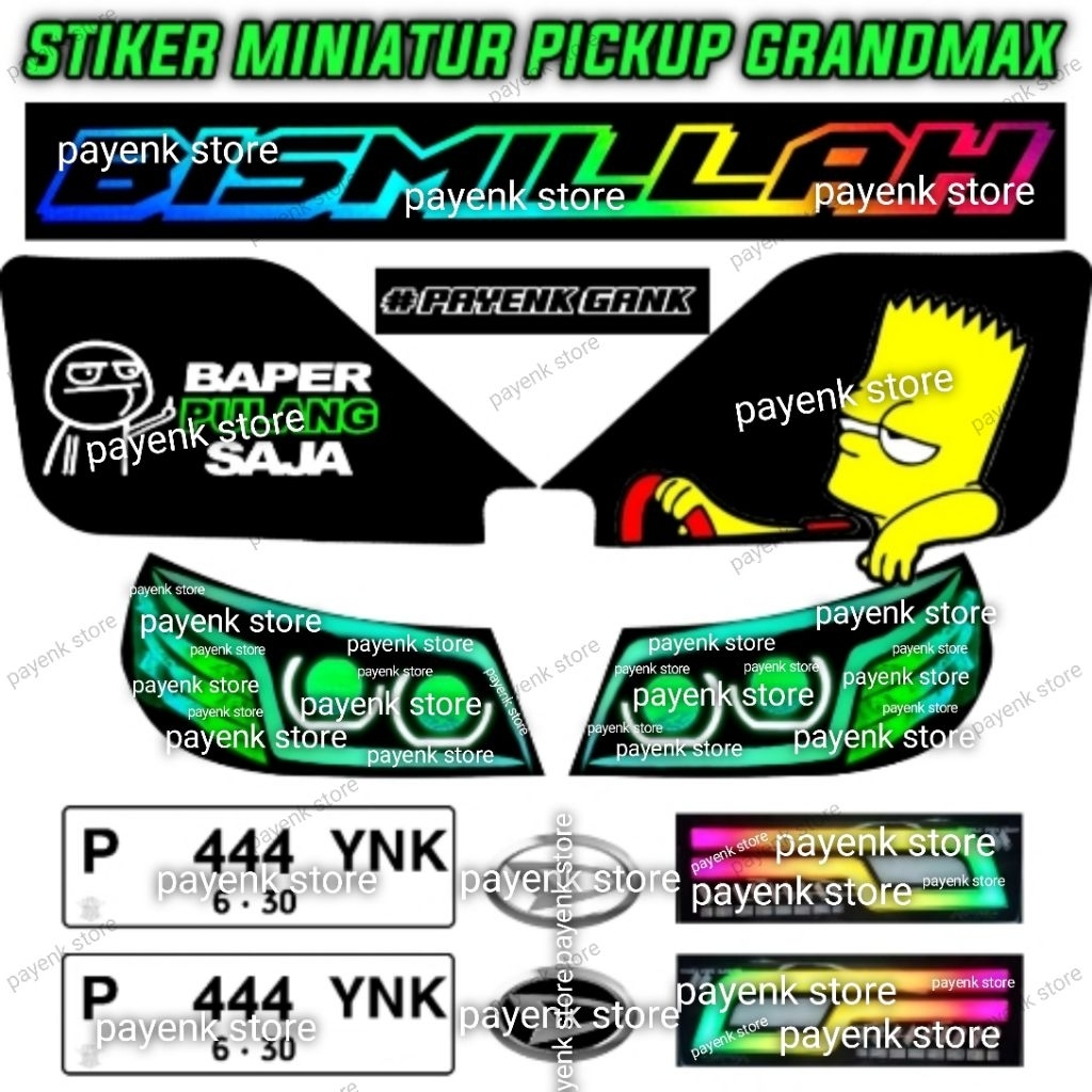 STIKER PACK MINIATUR PICKUP GRANDMAX