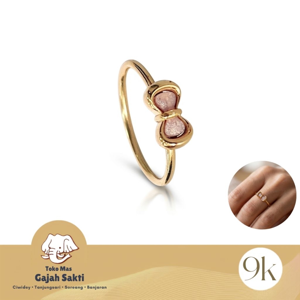 CNCN HALA GOLD RIBBON RING GAJAH SAKTI TJS