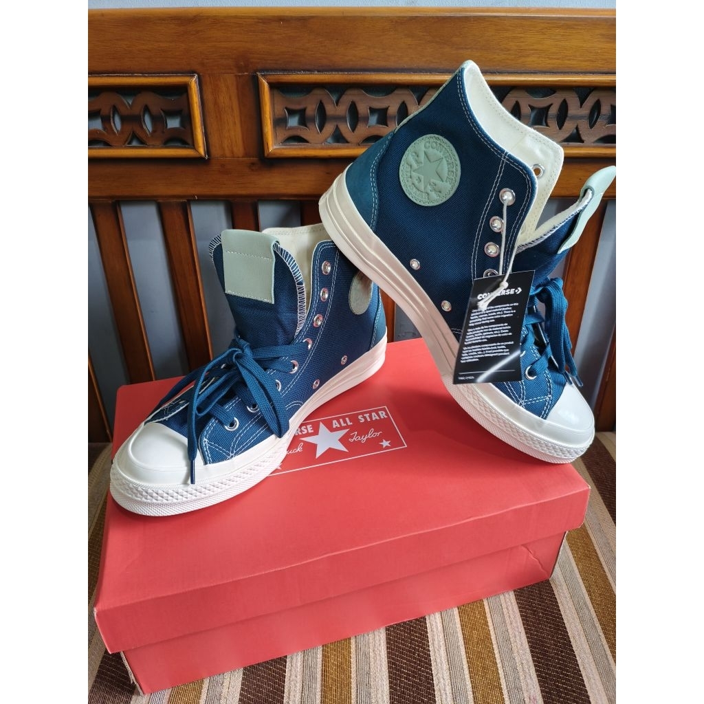 converse Chuck 70 hi blue canvas suede