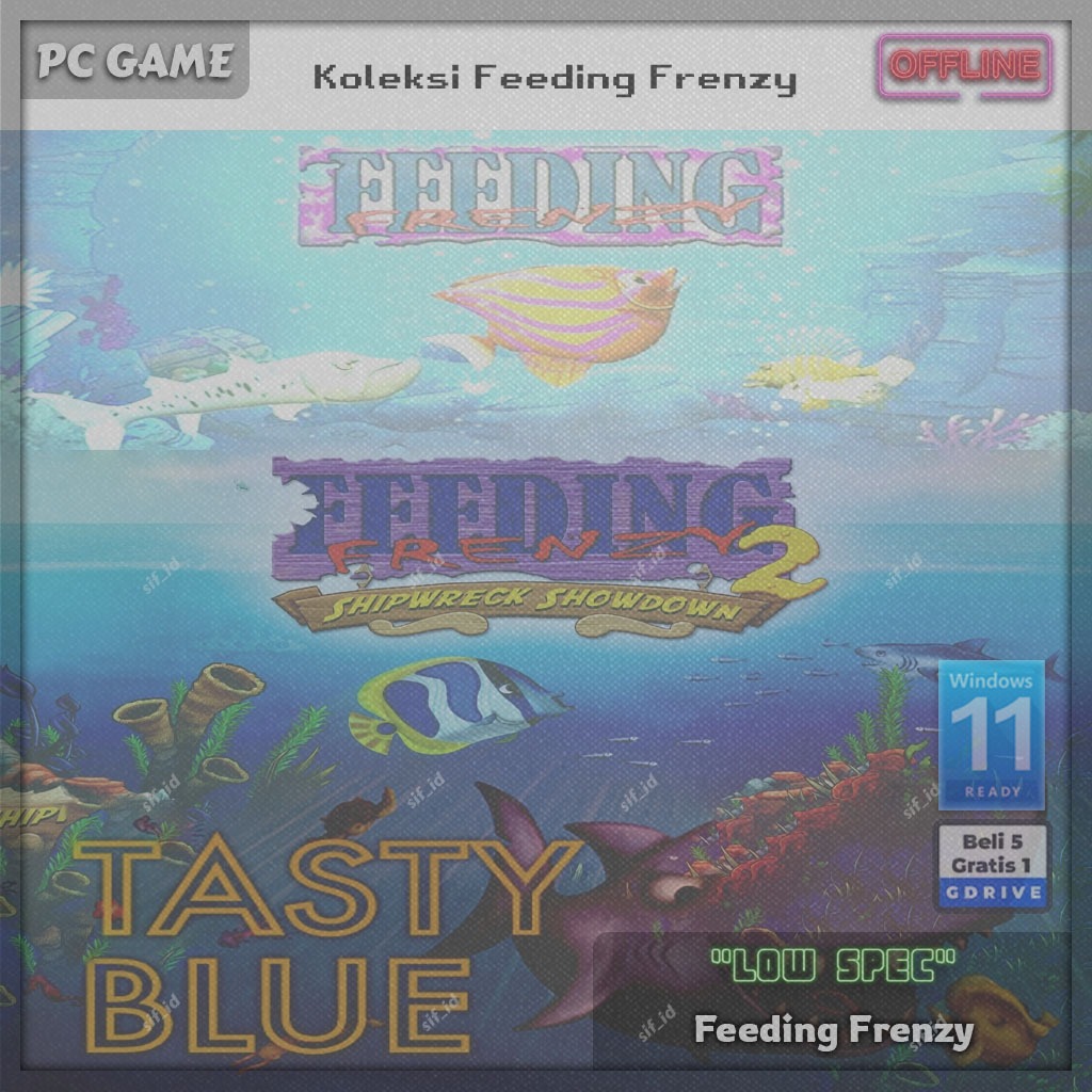 Feeding Frenzy - Feeding Frenzy 2 Shipwreck Showdown - Tasty Blue - Koleksi - Game PC