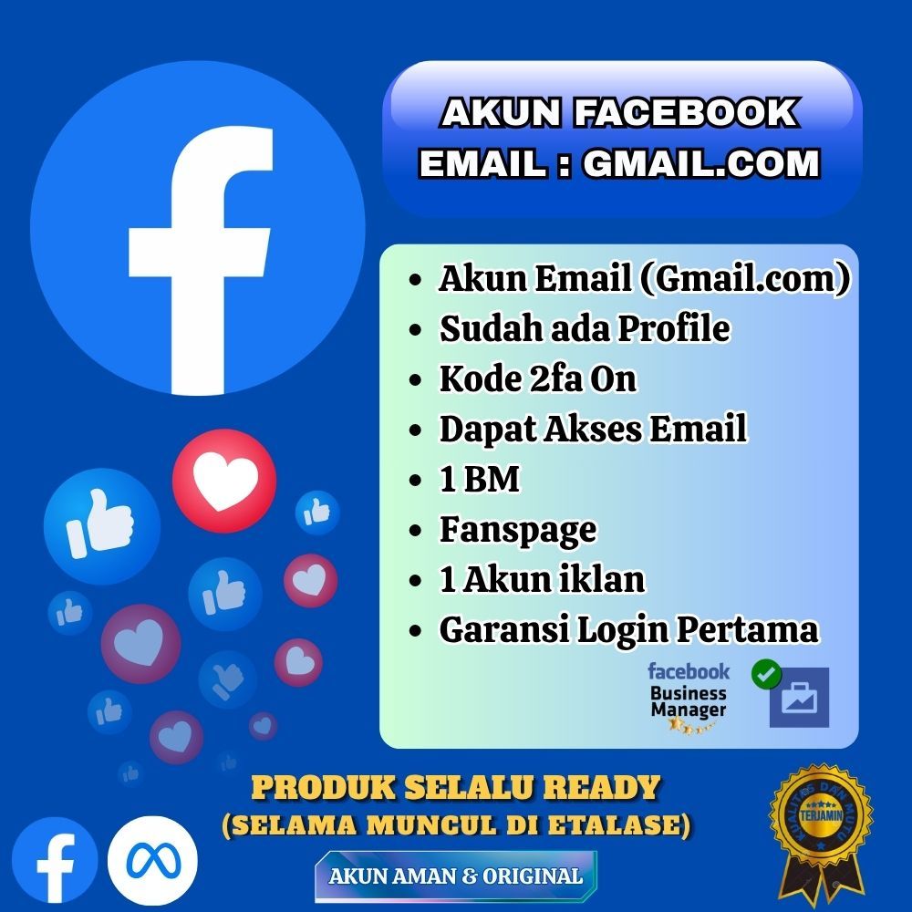 AKUN FACEBOOK + 1 BM + FANSPAGE
