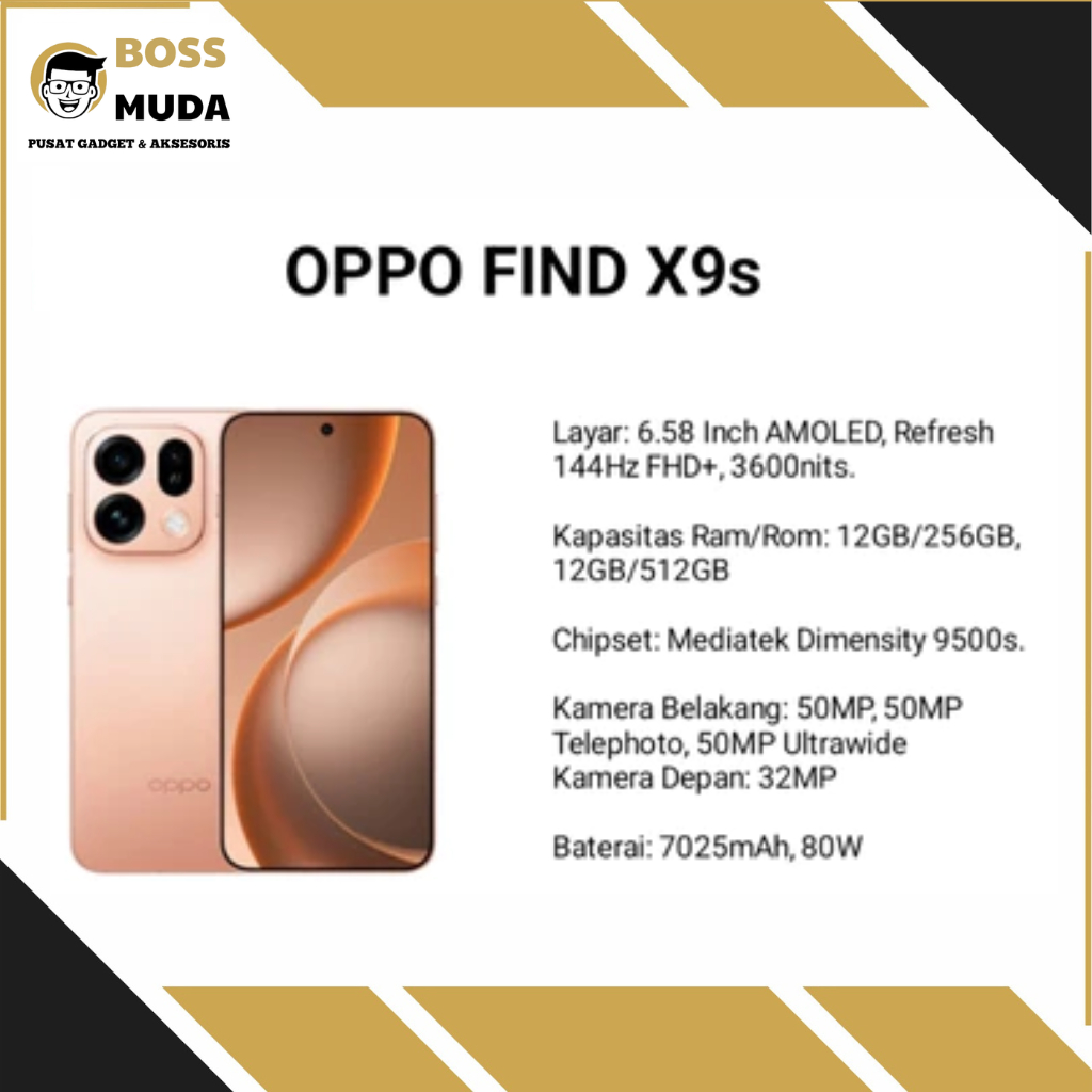 OPPO Find X9s 5G 12/256GB 12/512GB (12GB+12GB Extended RAM) Garansi Resmi Hp Terbaru 2026 Handphone