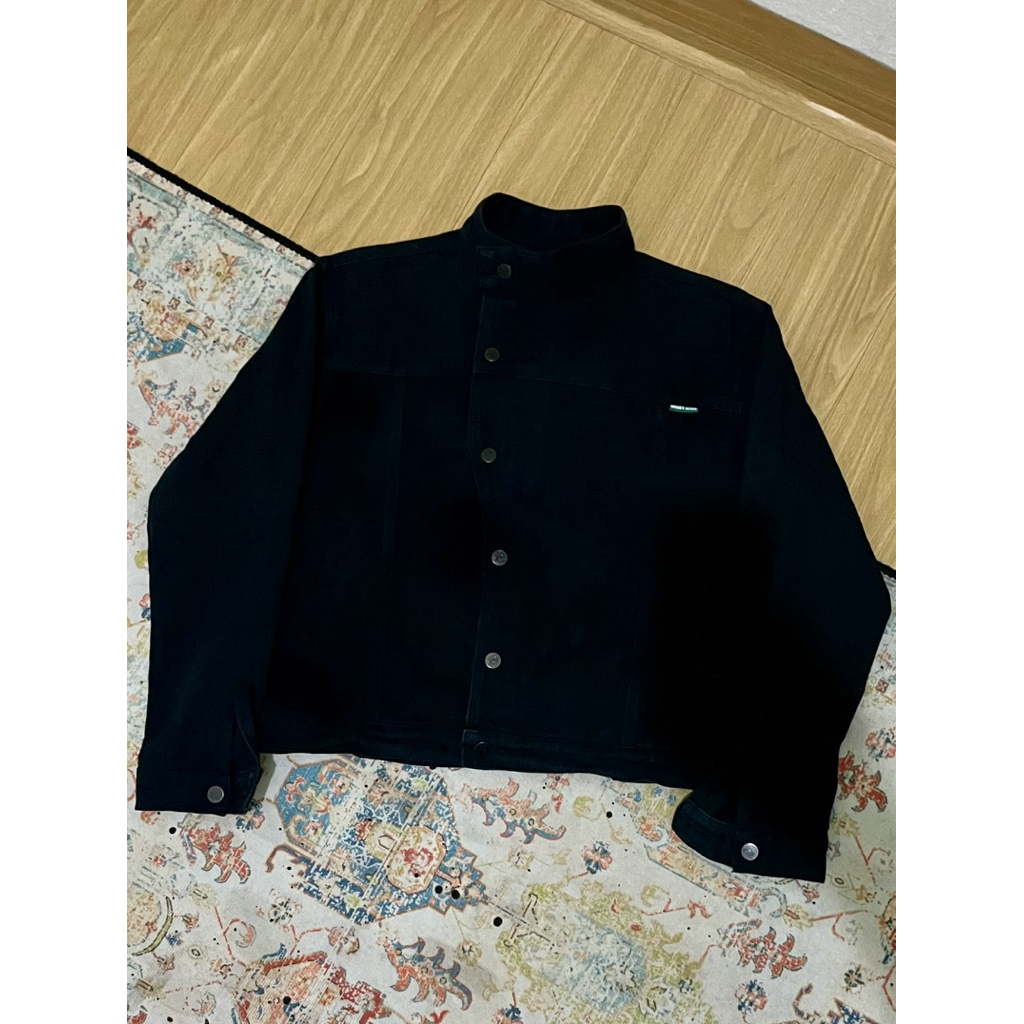 Bikers Denim Jacket Black by Money Alter