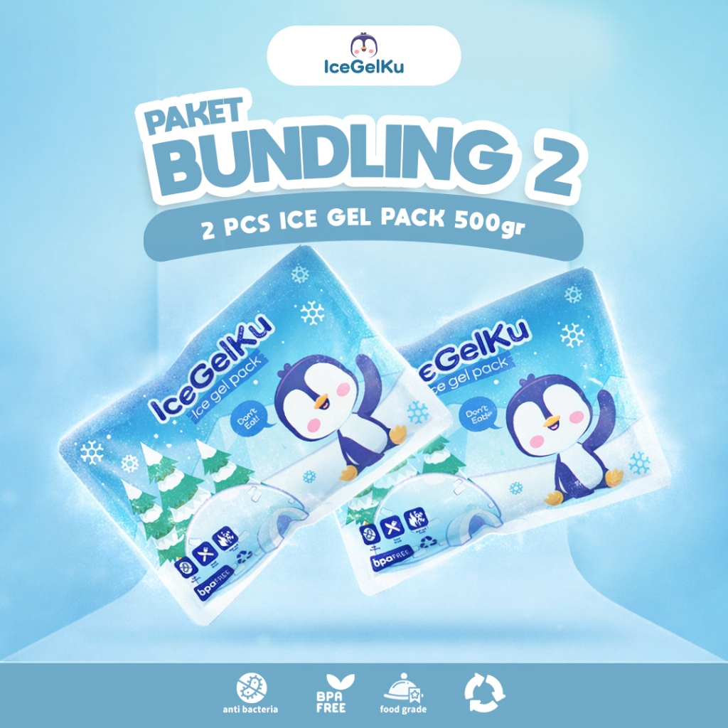IceGelKu - Ice Gel Merk Icegelku PROMO Besar Buy 1 Get 1 Free Berlaku Kelipatan - Blue Ice Pack Gel