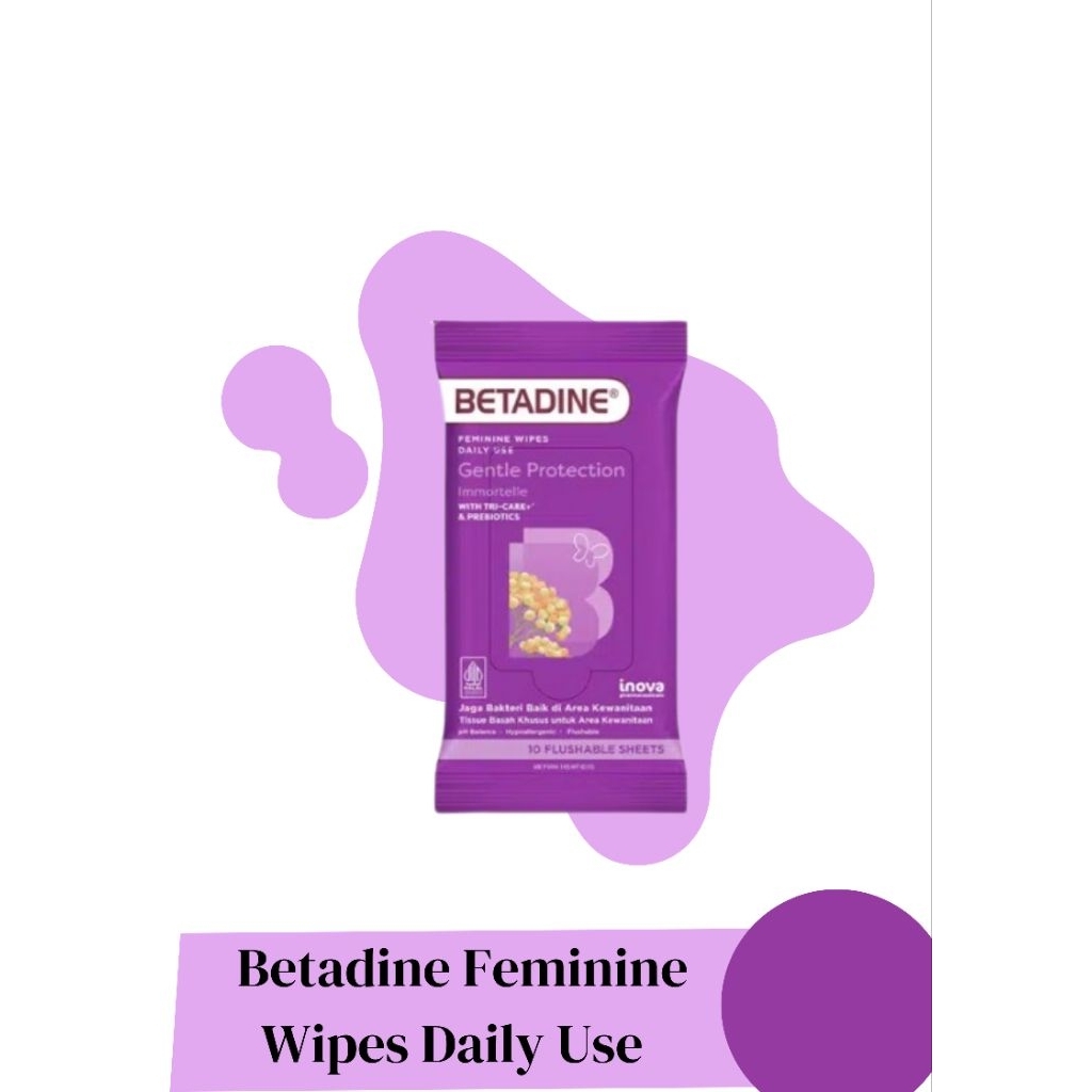 BETADINE Feminine Wipes Tissue Basah Pembersih kewanitaan