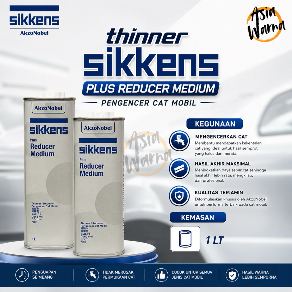 THINER SIKKENS PLUS REDUCER MEDIUM 1 LITER TINER TENER THINNER PU