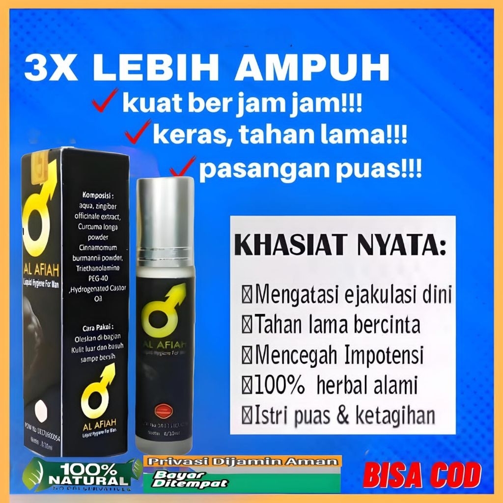 Minyak Al Afiah kuat tahan lama pria original permanen asli original