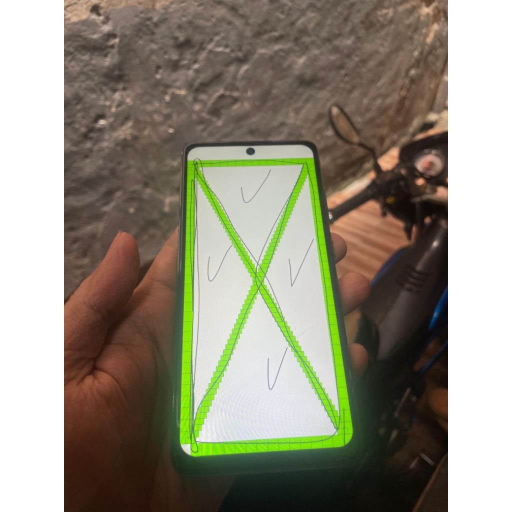 lcd gantian IPS dan frame Samsung a52s Minus