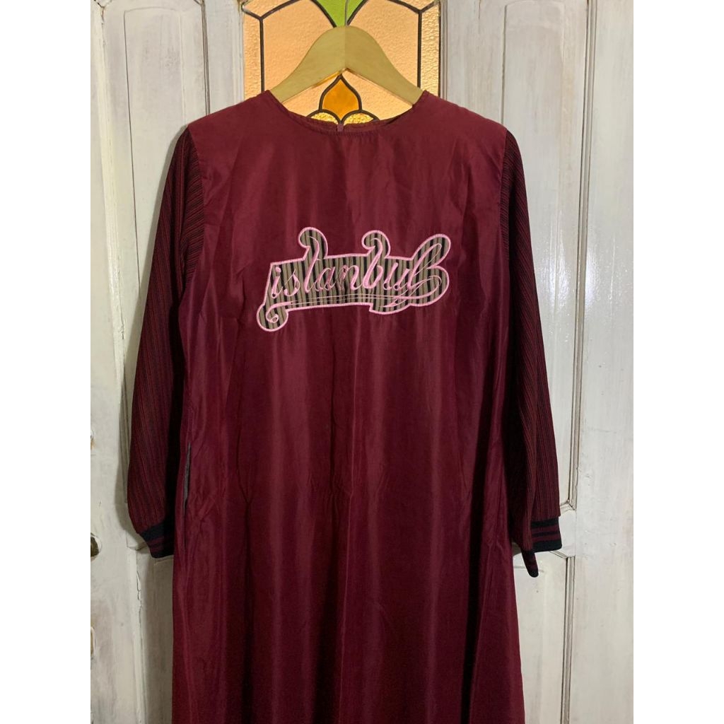 gamis yamada istanbul maroon