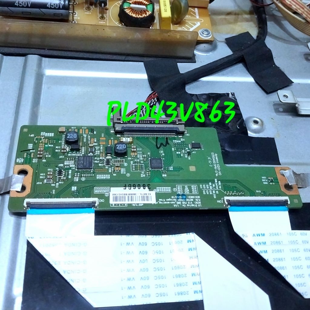 TCON TV LED POLYTRON PLD43V863 43V863 PLD 43V863 ORIGINAL TCONBOARD LOGIGBOARD BOARDLOGIG