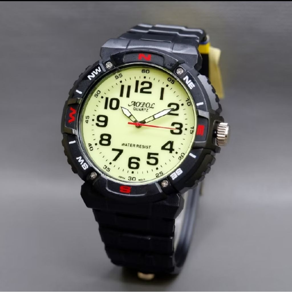 Aopol Jam Tangan Pria Sport Tahan Air Tali Karet
