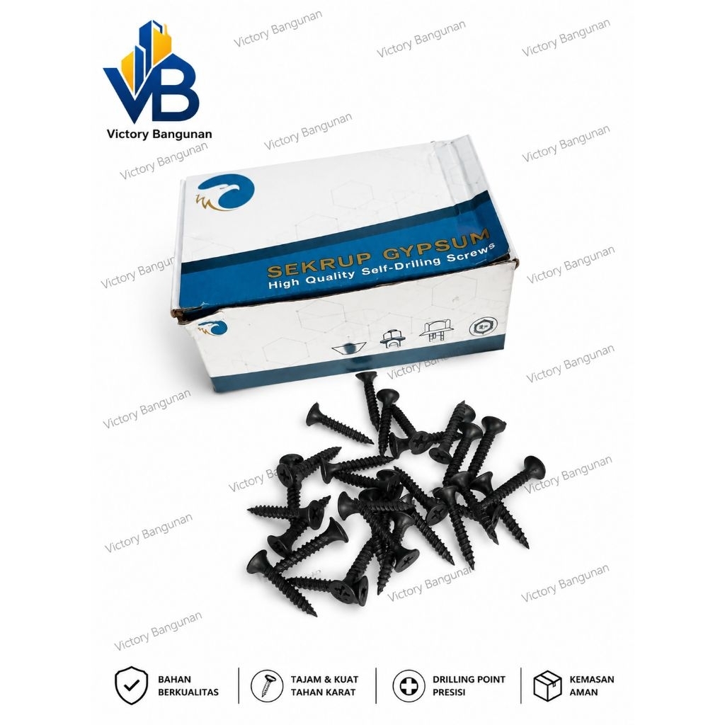 Sekrup Gypsum Baja Asli Baut Gypsum Drywall Screw / Skrup Gypsum High Quality / Sekrup Kayu Baja Ser
