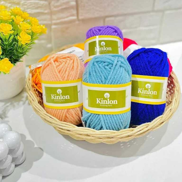 BNG WOOL 4/5 KINLON / BAHAN RAJUT KERAJINAN TANGAN / BENANG WOOL KINLON ACRYLIC/KINLON KNITTING YARN