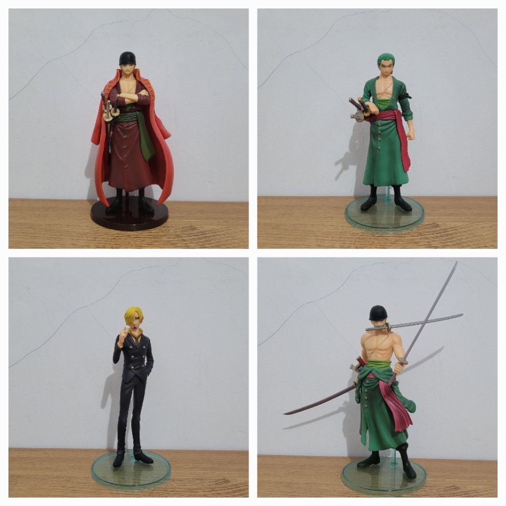 Styling Roronoa Zoro Sanji Figure One Piece Original Set Bandai