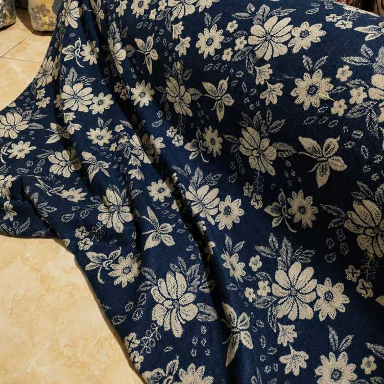KAIN CHENNIL MOTIF BUNGA // KAIN CHENILLE METERAN // KAIN SOFA KURSI MOTIF ELEGAN