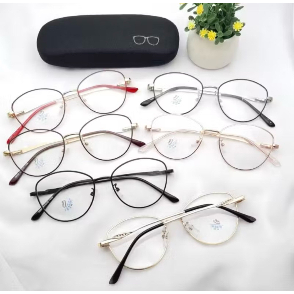 ((6656)) kacamata titanium cat eyes terbaru