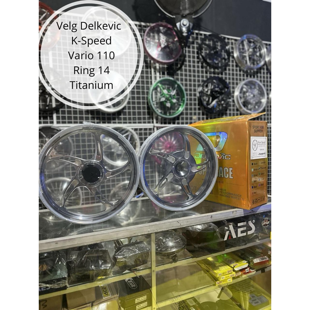 Velg CNC Delkevic K Speed Vario 110 Ring 14 Titanium -Satriamodivication-