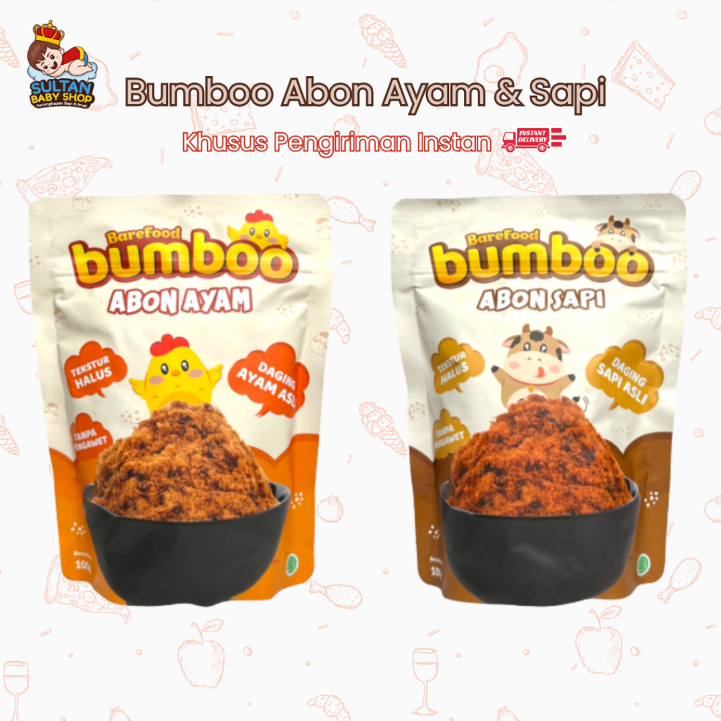 [Siap Kirim Malang Instan] BUMBOO Abon Asli | BUMBOO Abon Ayam, Sapi | Tanpa MSG - Tanpa Pengawet