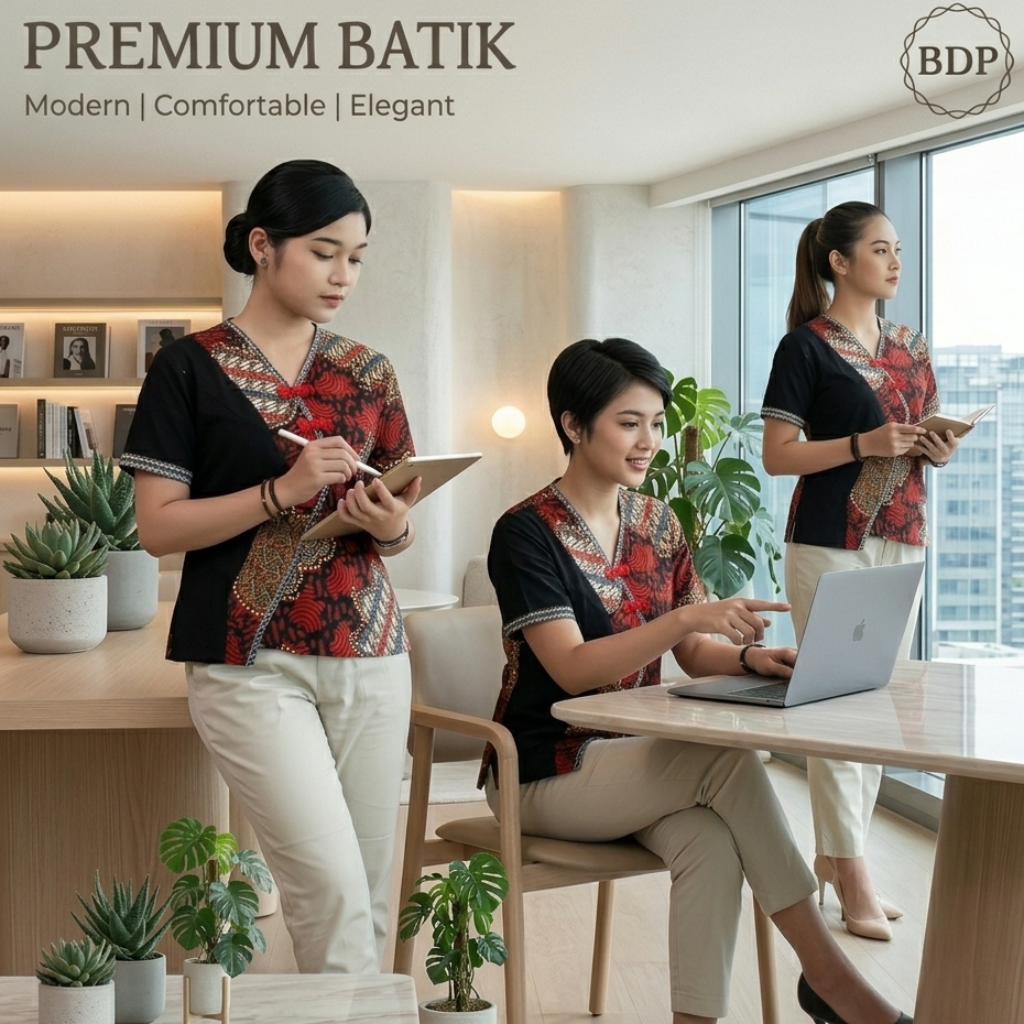 Blouse Batik kombinasi