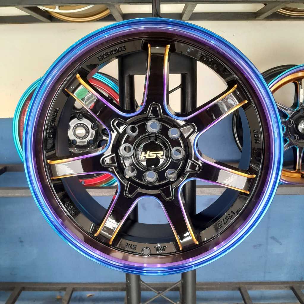 Terbaru Velg Mobil City Hatchback Ring 17 HSR BOROKO TJH Warna Rainbow