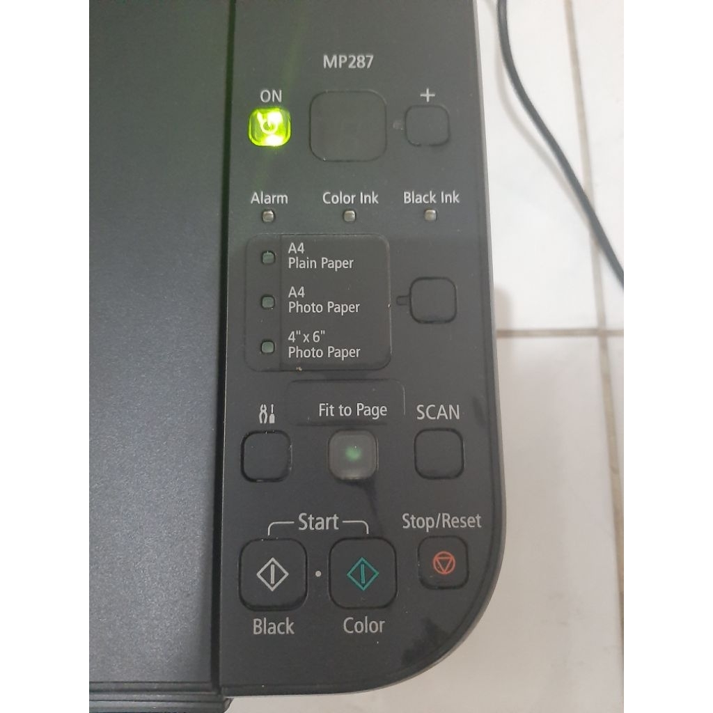 printer Canon mp287 tanpa tinta dos kabel komplit