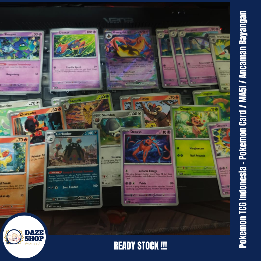 Pokemon TCG Indonesia - Pokemon Card C / U / R / RR / MA5I / Ancaman Bayangan / Kakuna / Chadcadet /