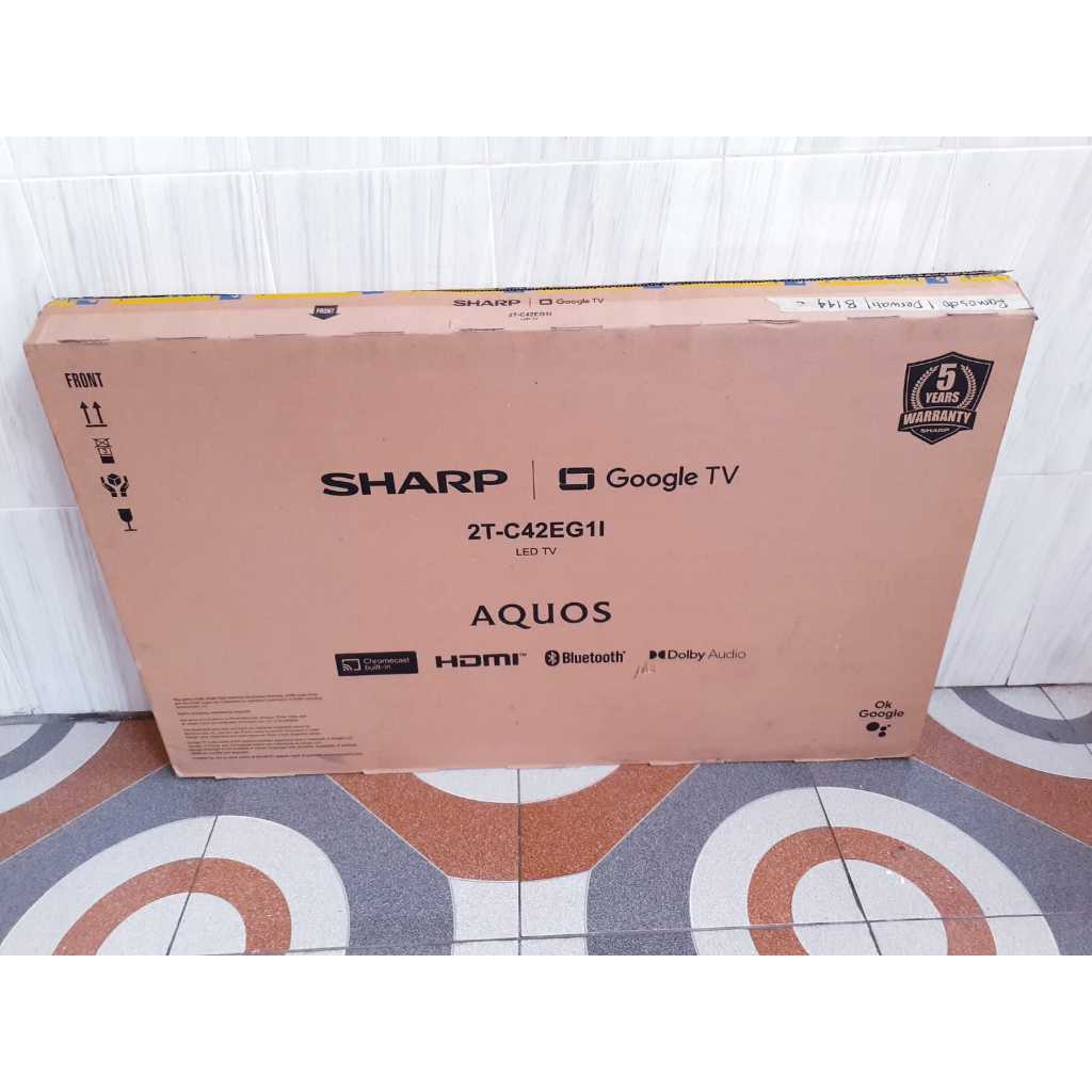 TV LED ANDROID GOOGLE TV SHARP 42IN DIGITAL NETFLIK MULUS SEPERTI BARU