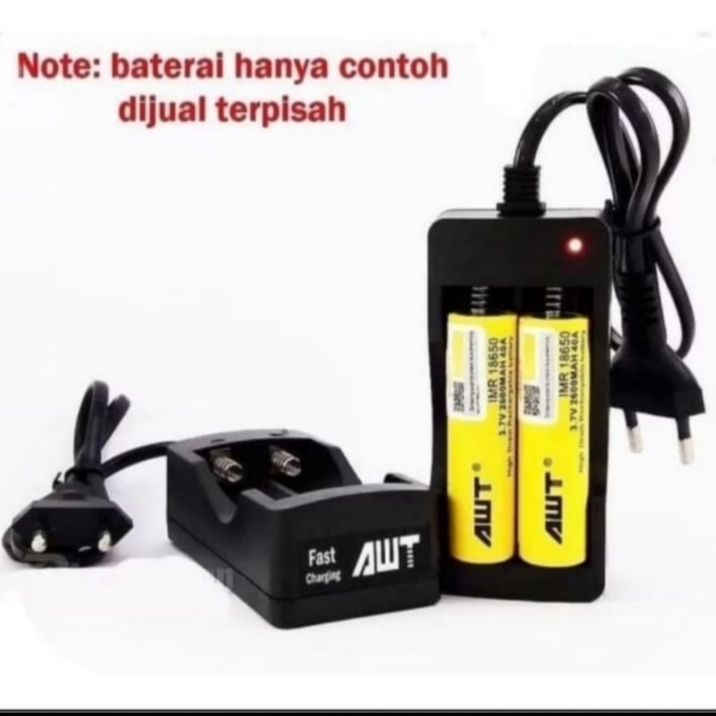 CHARGER BATERAI 2 Slot 18650 R266 26650 bukan AWT baterei batre batrei charge