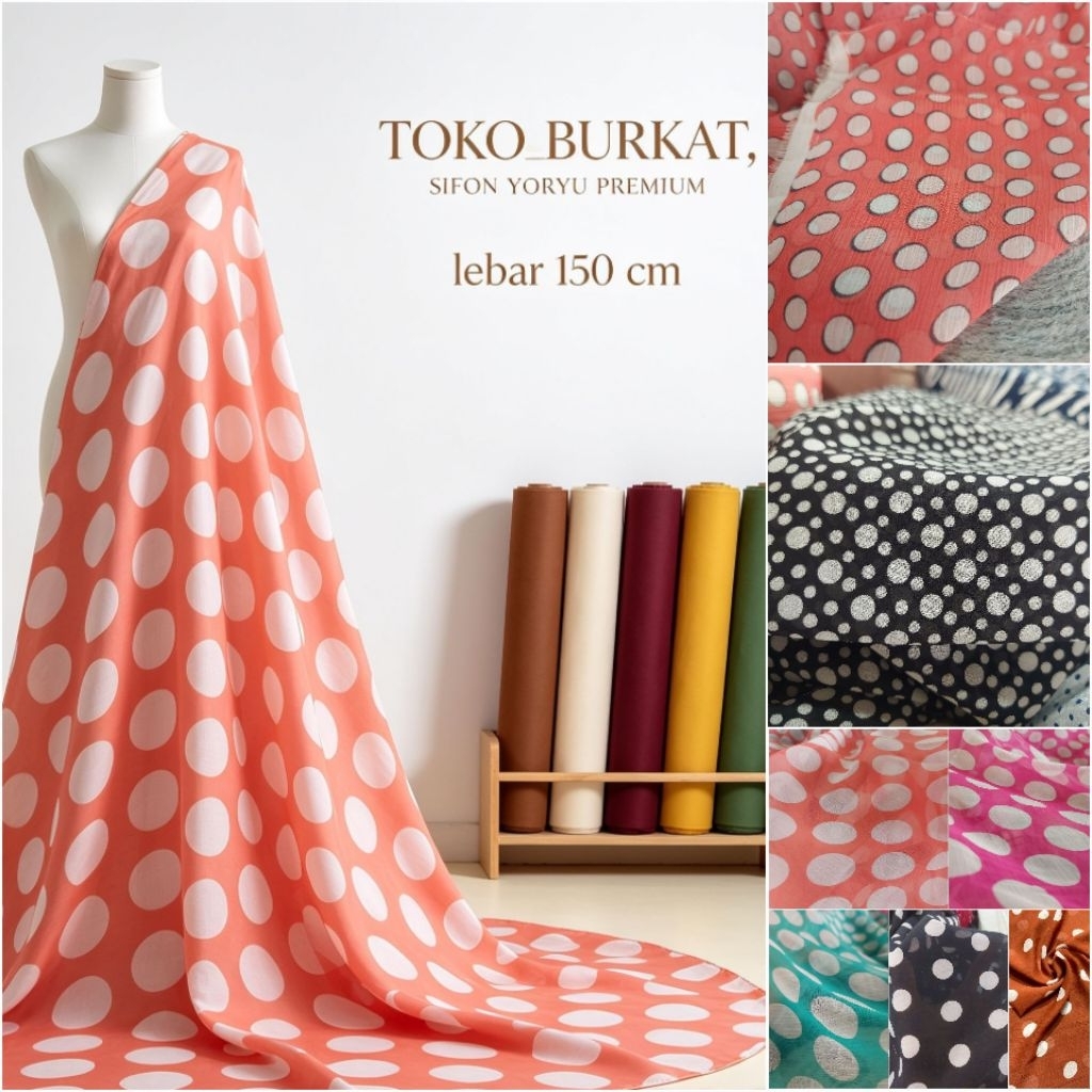 kain sifon ceruti motif  - kain sifon  - kain sifon polkadot  - kain ceruti meteran