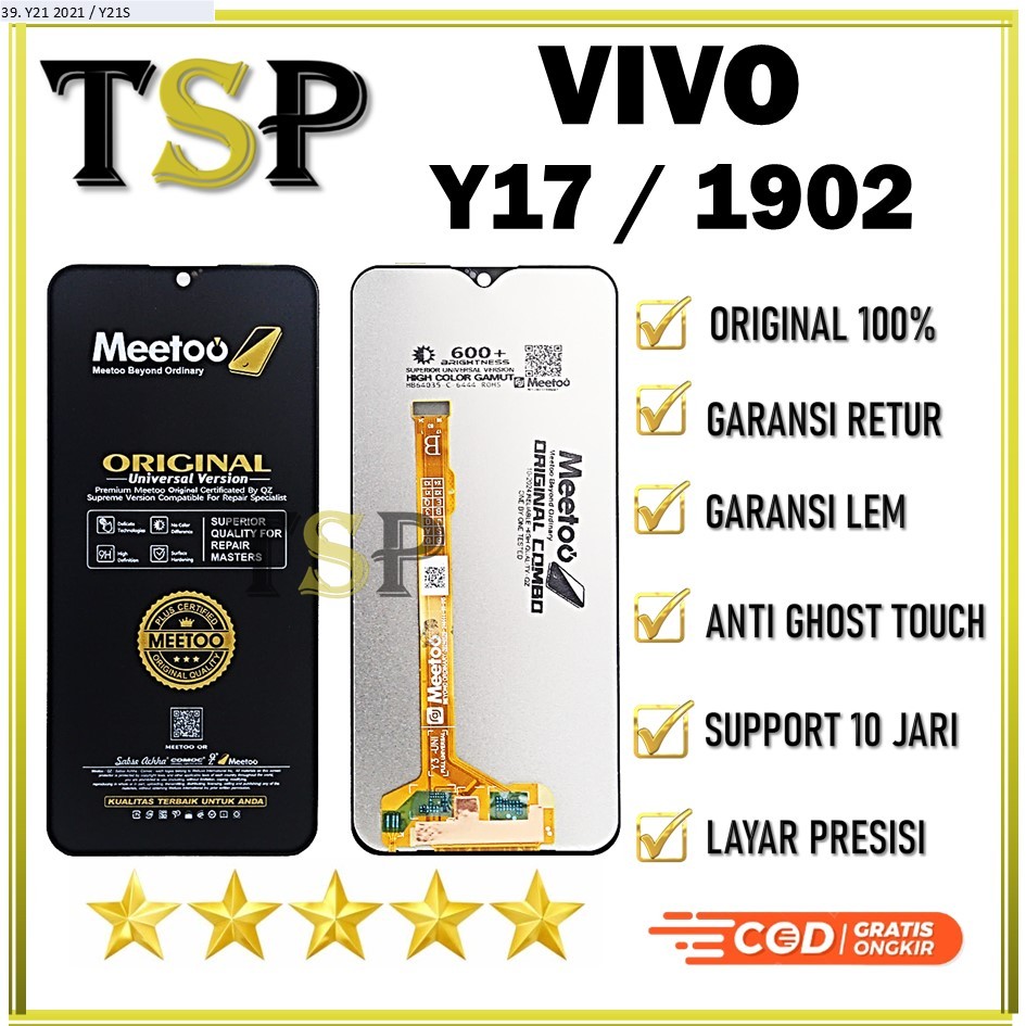 LCD TOUCHSCREEN VIVO Y17 / 1902 FULLSET ORIGINAL