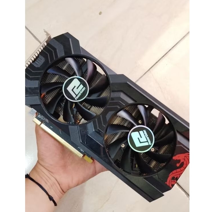 VGA PowerColor AMD Radeon RX 570 4GB Mulus Fullset Segel NO Ex Mining