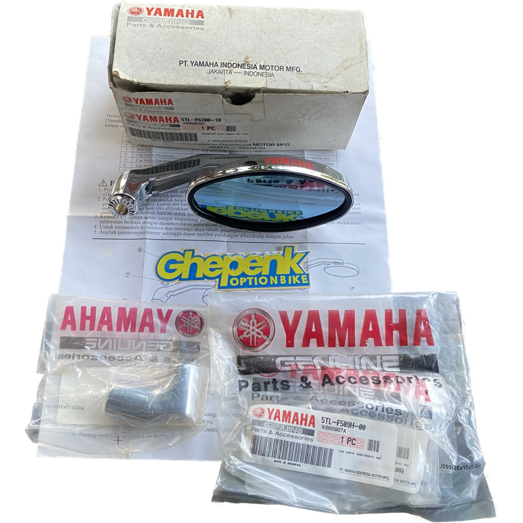 Adjustable Oval Mirror aksesoris spion oval Yamaha Mio Jupiter Z lama Jupiter MX Original Daytona Ya