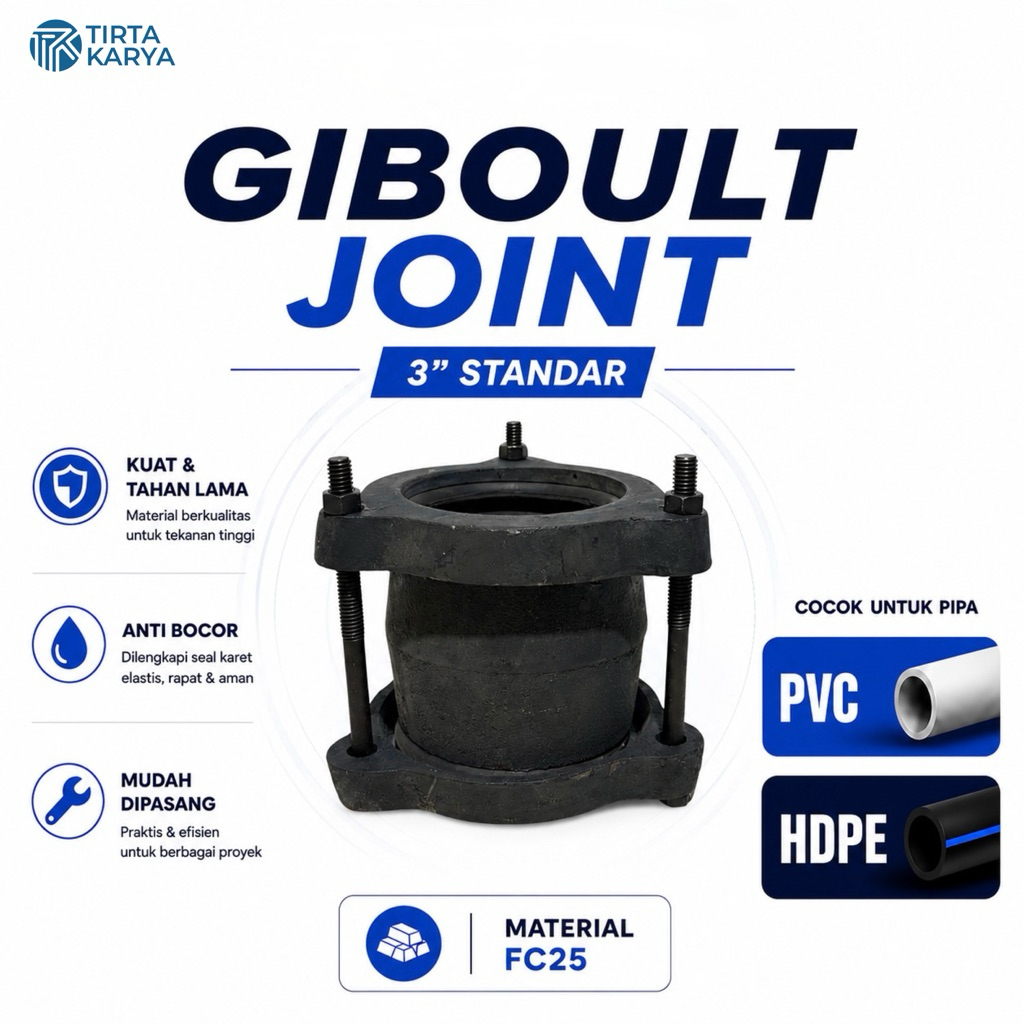 Sambungan Pipa Giboult Joint 3 Inch Standar Proyek dan PDAM