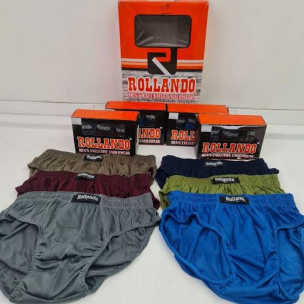 ROLLANDO Briefs – Celana Dalam Pria,remaja Katun Halus Murah, Tidak Melar & Anti Gerah,awet, kekinia