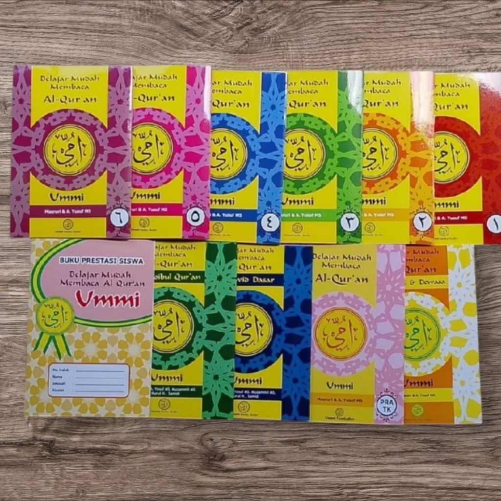 Buki Kitab Ummi jilid 1 - 6 , Ummi pra tk ,Ummi remaja , Ghoroibul Qur'an  Dan  Tajwid dasar.