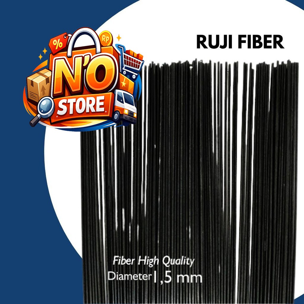 RUJI FIBER 2 MM HITAM STIK SANGKAR KANDANG BURUNG JERUJI SANGKAR