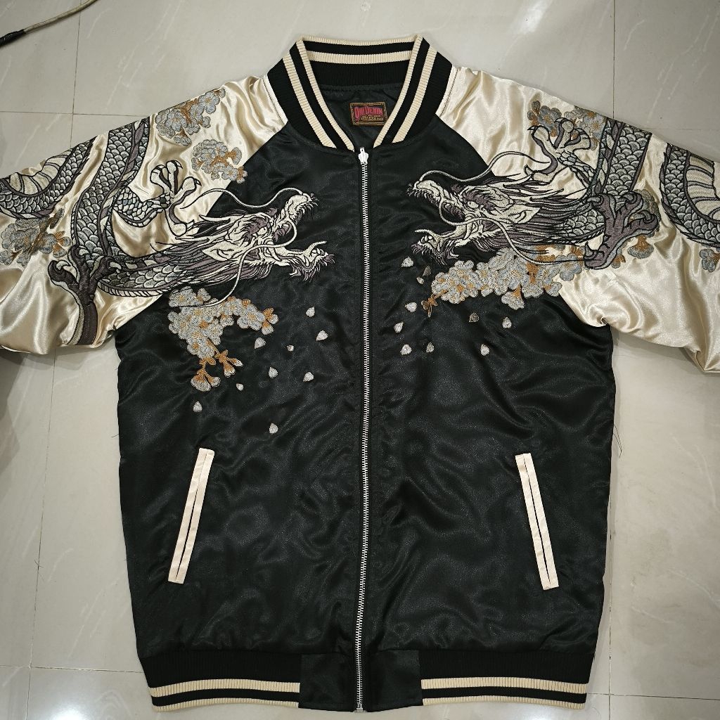 [Preloved] jaket Sukajan Karakuri Tamashi dragon moon